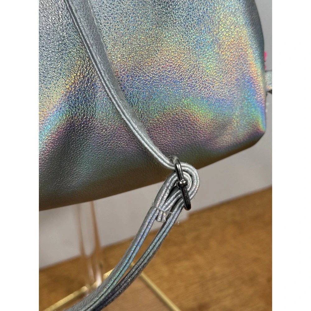 Justice Backpack Pink Sequined With‎ Fob EUC